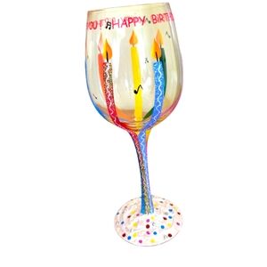 LOLITA HAPPY BIRTHDAY WINE GLASS IN ORIGINAL BOX